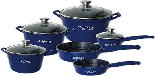 Cheffinger Antik Ars Kochgeschirr-Set aus Aluminium mit Antihaftbeschichtung 6 Teile