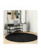 vidaXL Rug Round Shaggy Black