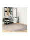 vidaXL Rug Round Shaggy Beige