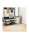 vidaXL Rug Round Shaggy Cream