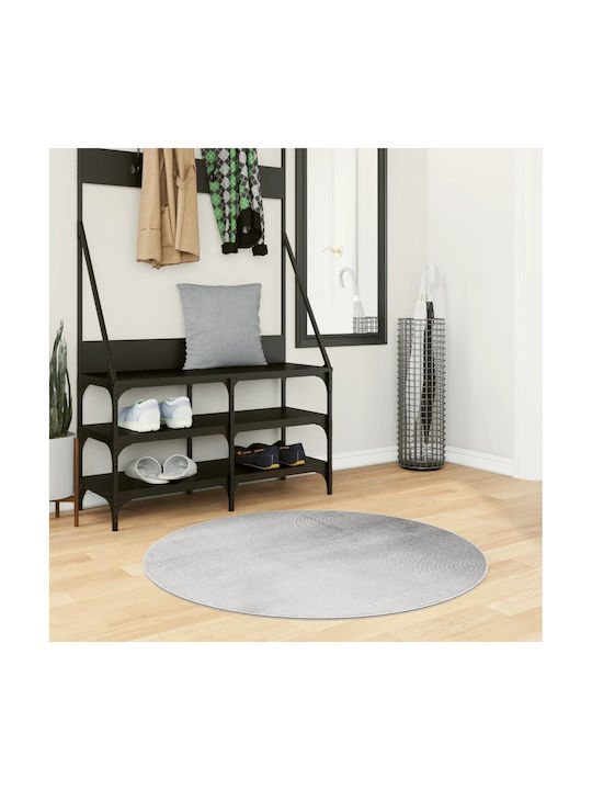 vidaXL Teppich Rund Grey