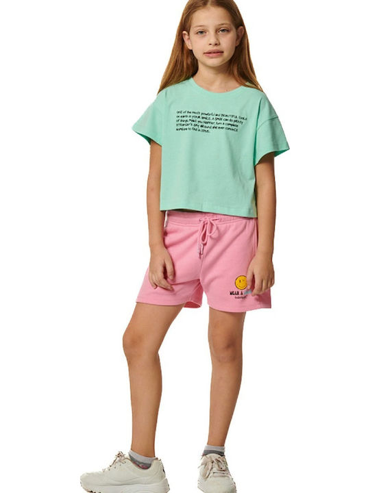 Body Action Kids' Crop Top Short Sleeve Mint