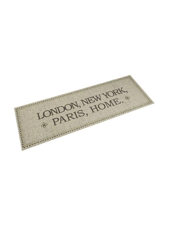 vidaXL Kitchen Mat Runner with Anti-slip Underlay Beige 45x150εκ.