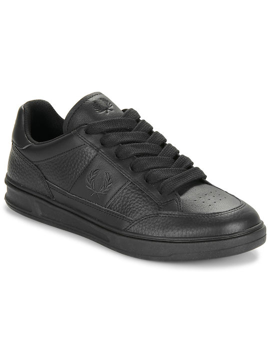 Fred Perry Textured Ανδρικά Sneakers Μαύρα