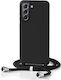 Orso Soft Back Cover Metallic with Strap Black (Galaxy A55)