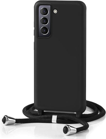 Orso Soft Back Cover Metallic with Strap Black (Galaxy A55)