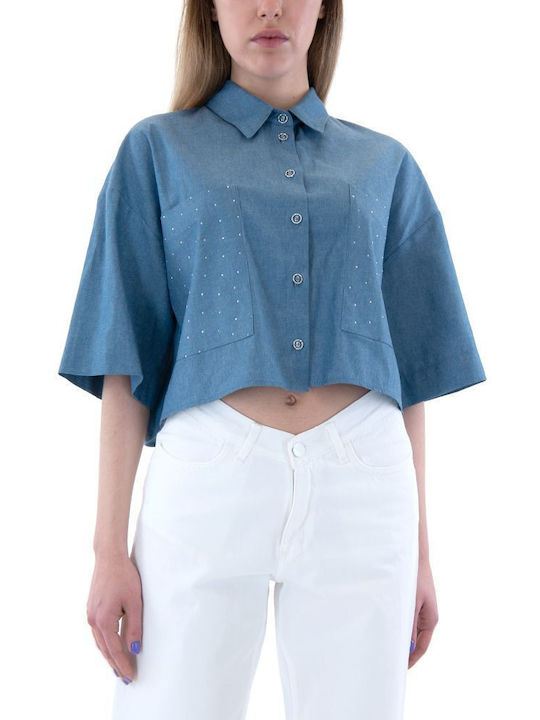 Twenty 29 Shirt Kurzärmelig Damen Hemd Blue