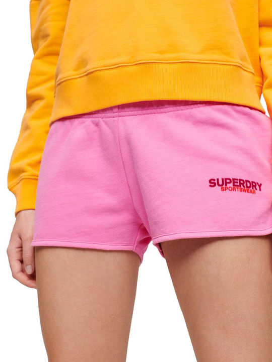 Superdry D3 Sdcd Sportswear Logo Racer Damen-Shorts Rosa