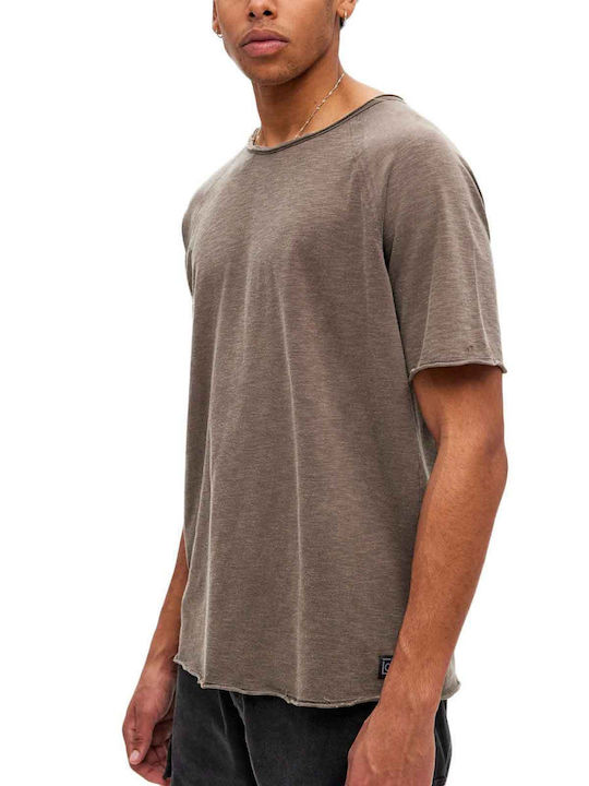 Dirty Laundry T-shirt Bărbătesc cu Mânecă Scurtă Dark Beige