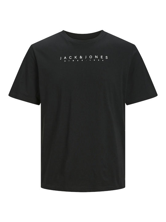 Jack & Jones T-shirt Bărbătesc cu Mânecă Scurtă BLACK