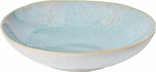 Costa Nova Eivissa Deep Ceramic Blue Serving Plate with Diameter 23cm