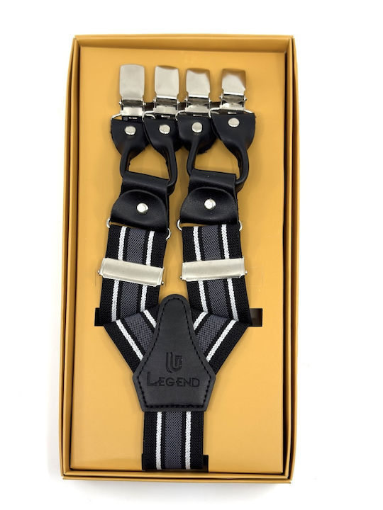 Legend Accessories Тиранти Отпечатани Сив