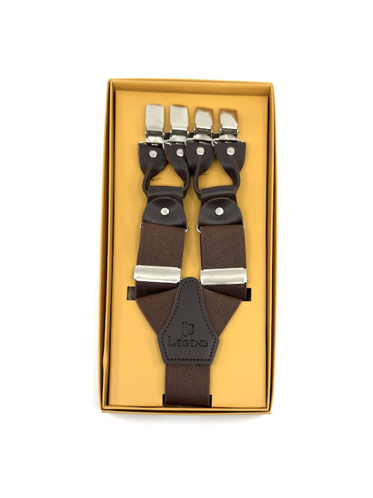 Legend Accessories Suspenders Monochrome Brown