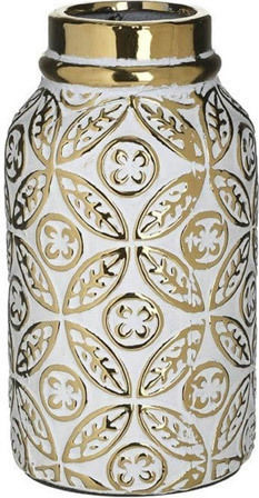 Ceramic Vase Gold 13xH28cm