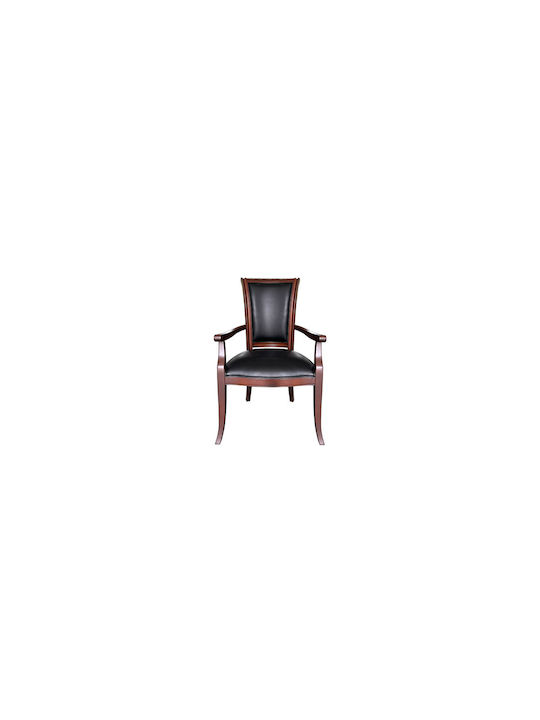 Dining Room Wooden Chair Black 60x65x101cm