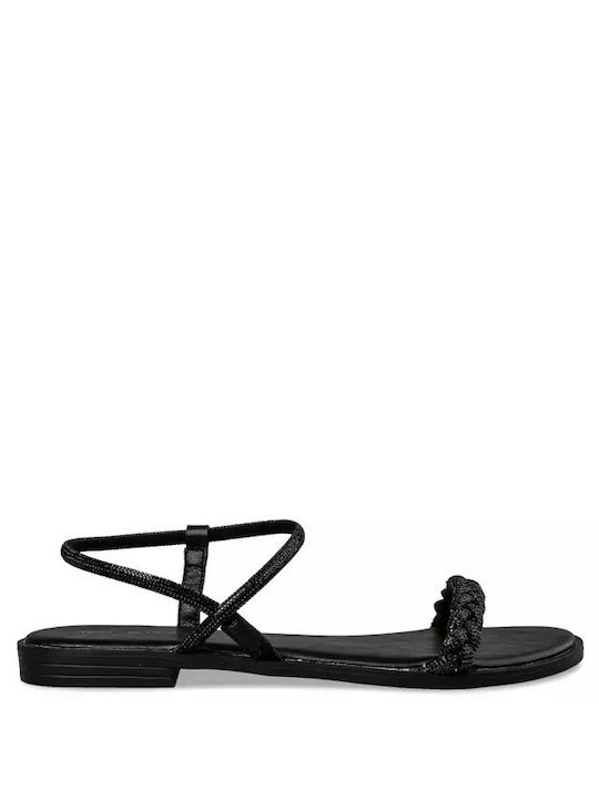 Envie Shoes Women's Flat Sandals in Black Color