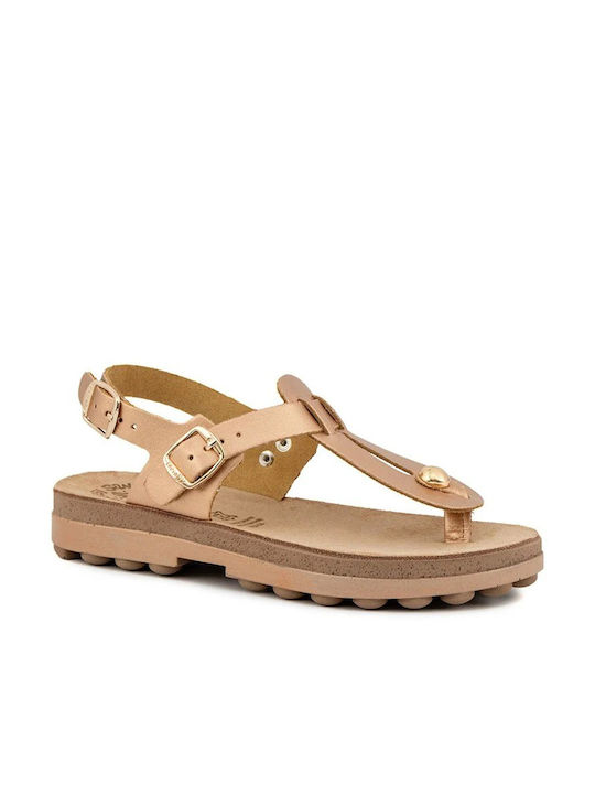 Fantasy Sandals Damen Flache Sandalen in Gold F...