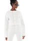 Kurz Damen Jeansjacke White