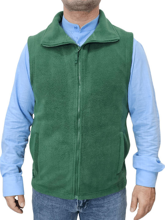 Roly Bărbați Vestă de siguranță cu căptușeală din fleece Verde