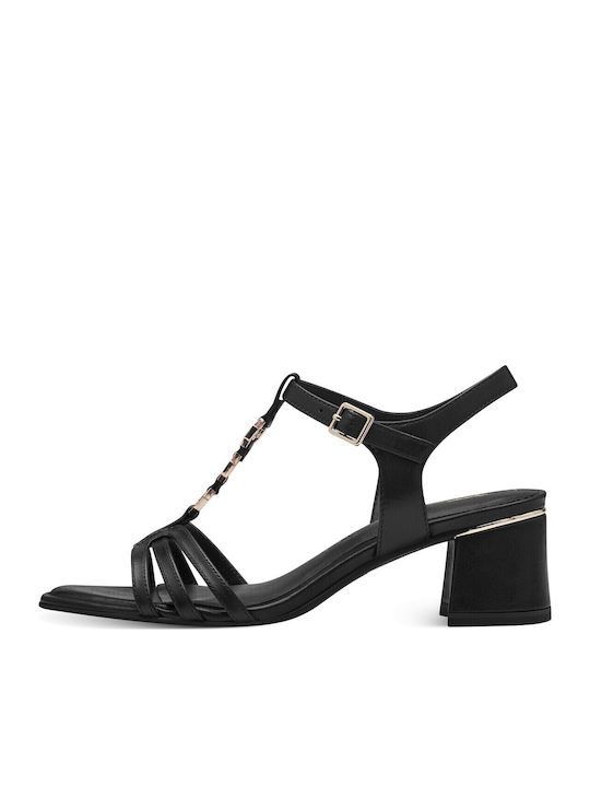 Tamaris Leather Sandals Black
