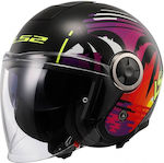 LS2 Classy Palm Black Motorradhelm Jet ECE 22.0...