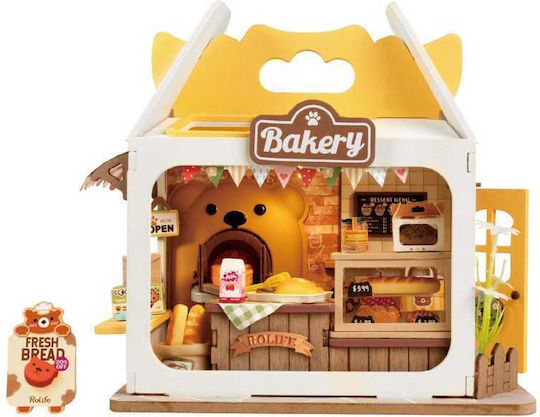 Rolife Bau- und Konstruktionsspielzeug Holz Roboter Teddy's Bread Box Mit LED Für Kinder Ab 14 Jahren