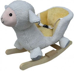 Skorpion Wheels Wooden Rocking Toy Lamb White