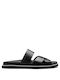 Ambitious Leder Herrensandalen in Schwarz Farbe