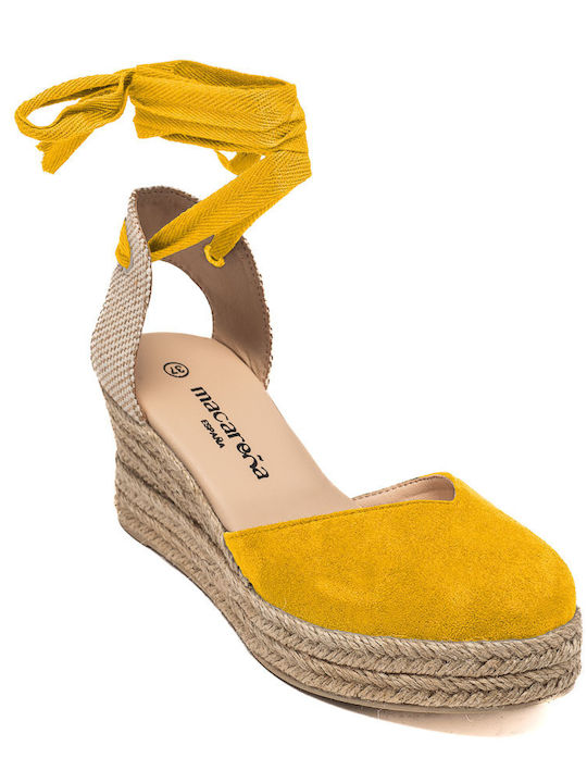 Platforme Dama Tip Espadrile Galbene