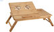 Haky Bamboo With Cooler Τραπεζάκι για Laptop με 2 Ανεμιστήρες Καφέ