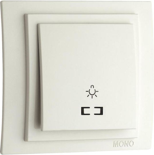 Mono Electric Buton Clopoțel în culoarea Alb 1925-106-L