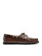 Men's Leather Boat Shoes Brown