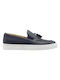Leder Herren Mokassins in Blau Farbe
