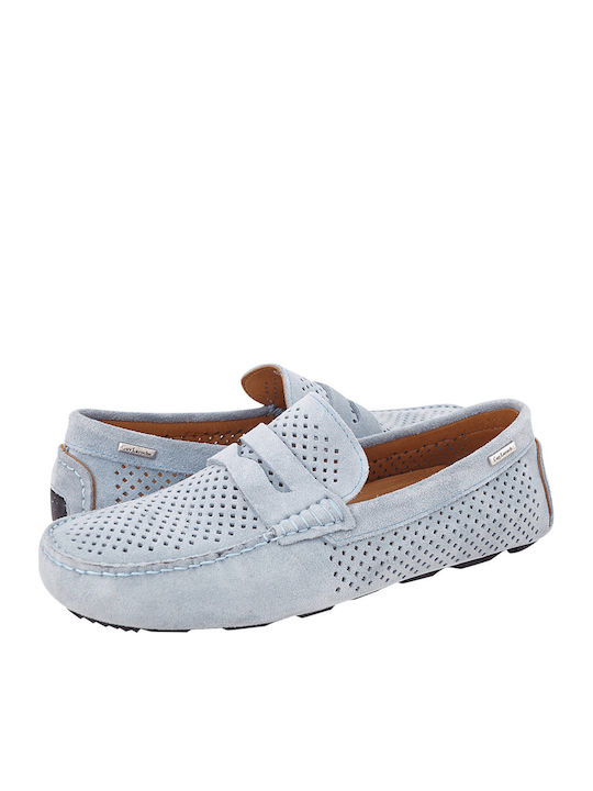 Melsen Suede Ανδρικά Loafers σε Μπλε Χρώμα
