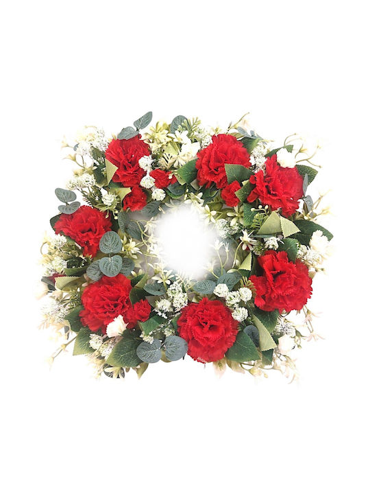 Wreath from Artificial Plants Red 43cm 1pcs