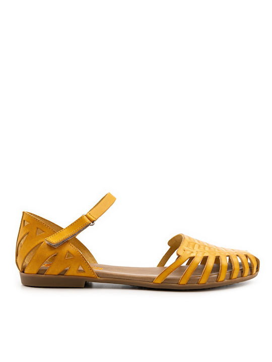 Porronet Leather Women's Sandals Yellow