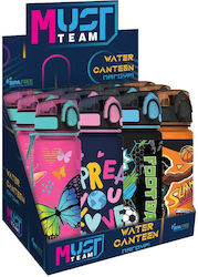 Must Team Kids Water Bottle Butterfly 650ml Must (Various Designs)