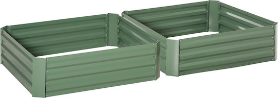 Outsunny Комплект 2 Сандъчета Galvanized Steel