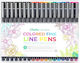 Ohuhu Hana Highway Fineliner Μαρκαδόροι Ζωγραφικής 0.2mm Λεπτοί, Neon Σετ 18 χρώματα