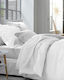 Mc Decor Hotelbettlaken Weiß Halbdoppel 180x270cm 100% Baumwolle 1Stück