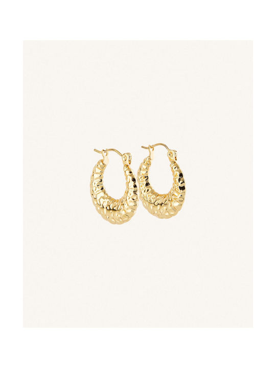 StanStefan Earrings Hoops made of Steel Gold Plated