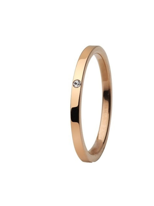 Skagen Women's Ring from Steel Gold Plated