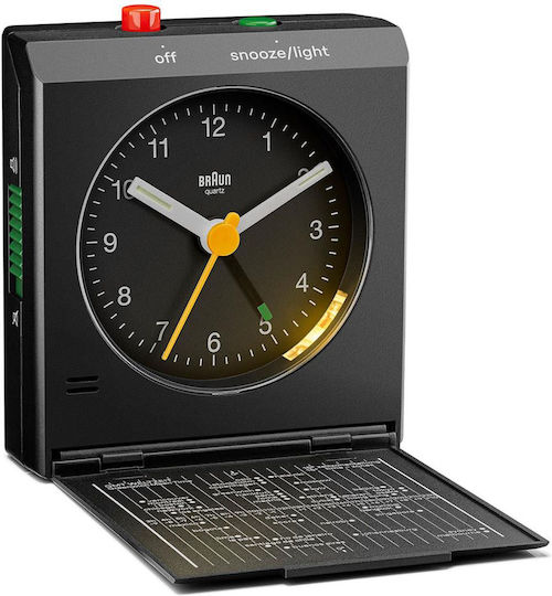 Braun Επιτραπέζιο Ρολόι με Ξυπνητήρι Μαύρο 67704 Braun Επιτραπέζιο Ρολόι με Ξυπνητήρι Μαύρο 67704