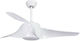Eurolamp Deckenventilator 132cm mit Leuchte Weißer