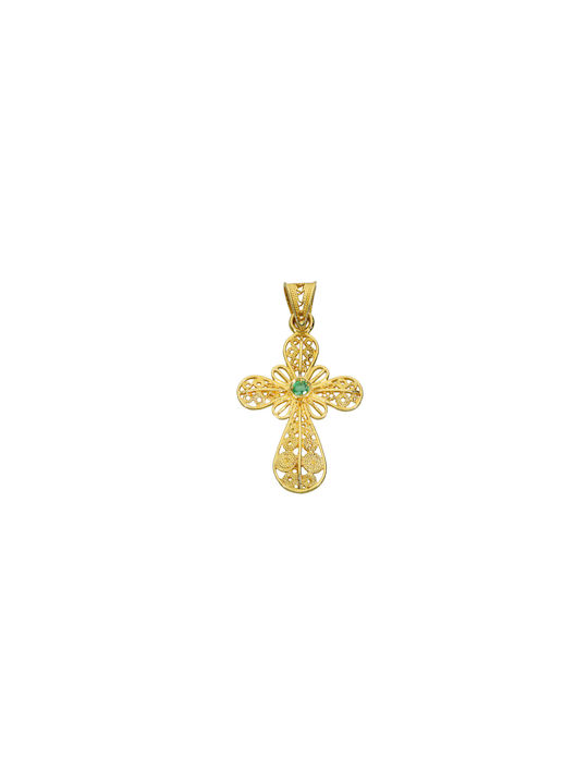 Dimiourgiko Vildiridis Damen Gold Kreuz 18K