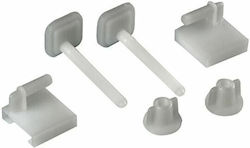 Interflex Λευκό Σετ Πλαστικές Βίδες Καπάκια Λεκάνης 131193
