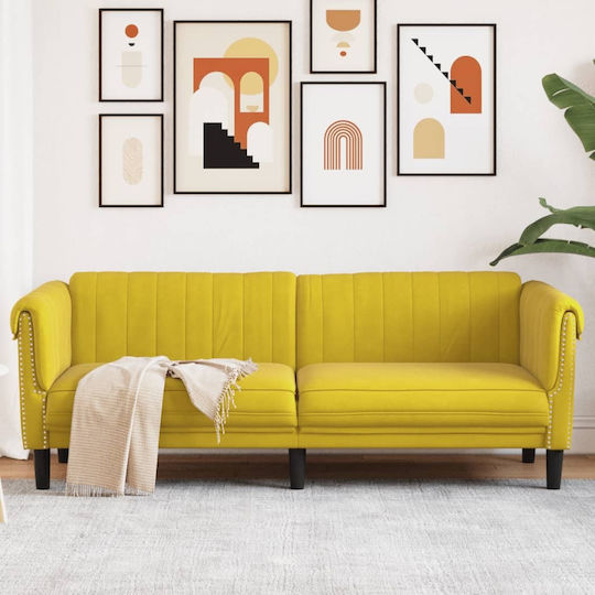 Canapea Cu Trei Locuri Din Catifea 203x77x74cm Canapea Cu Trei Locuri Din Catifea 203x77x74cm