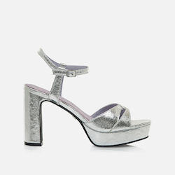 Maria Mare Leather Sandals Silver