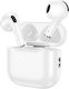 Borofone ΕW64 Earbud Bluetooth Handsfree Ακουστικά με Θήκη Φόρτισης Λευκά