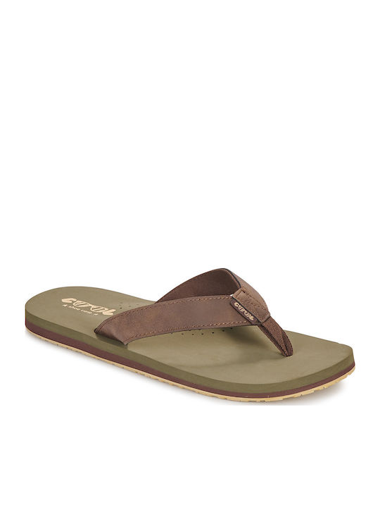 Herren Flip Flops Khaki